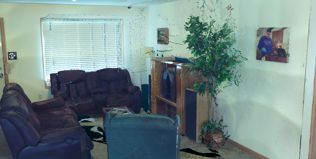 3D view of a mock crime house